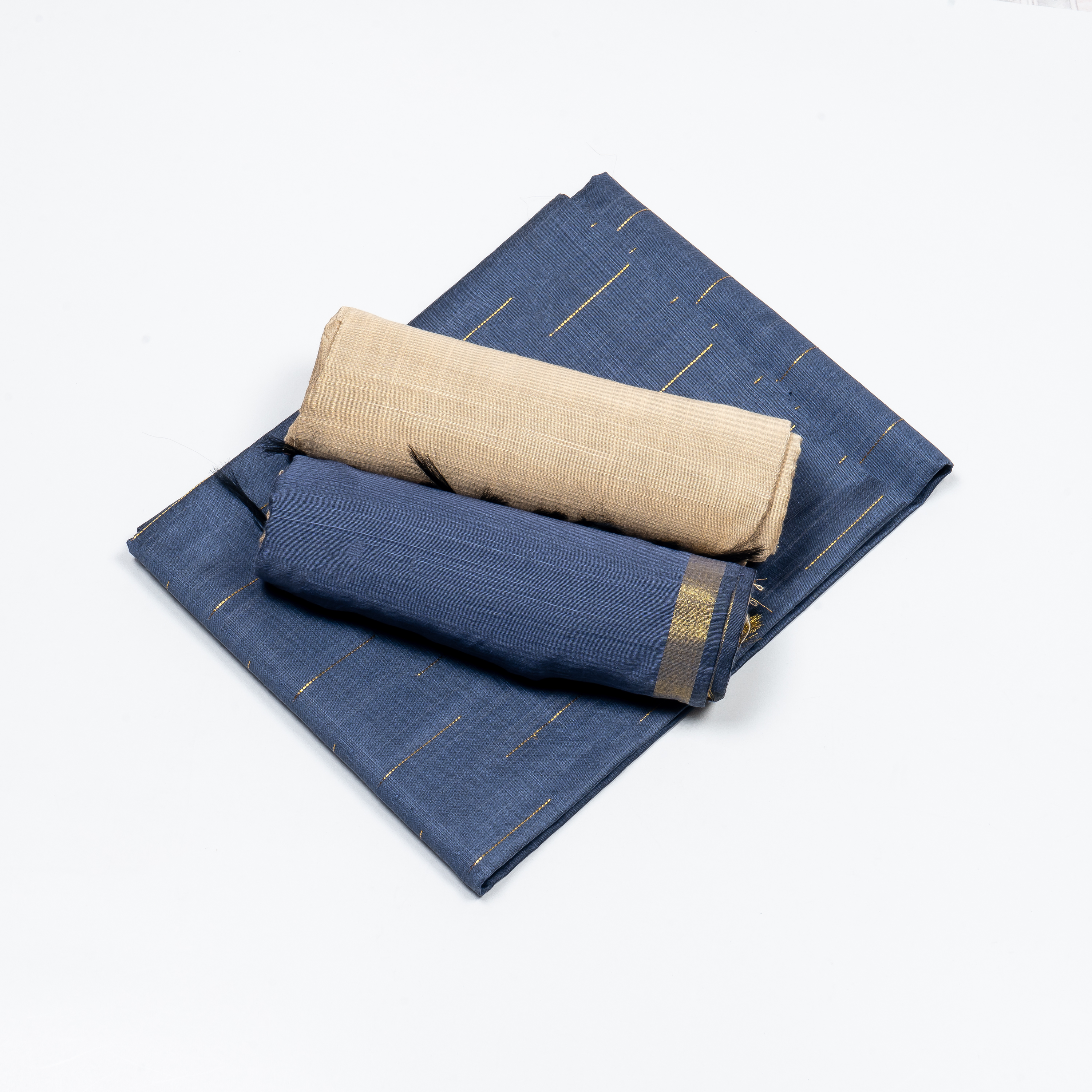 Raw Silk Dress Material -Grey